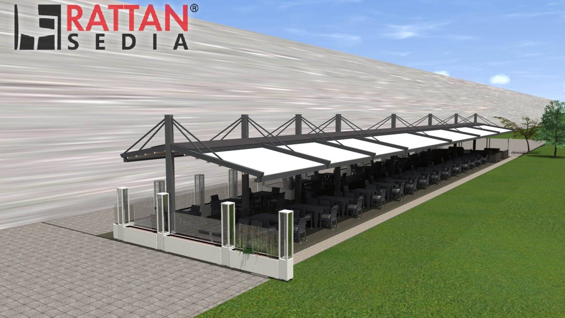 DVOVODNA PERGOLA TENDA - NAUTILUS